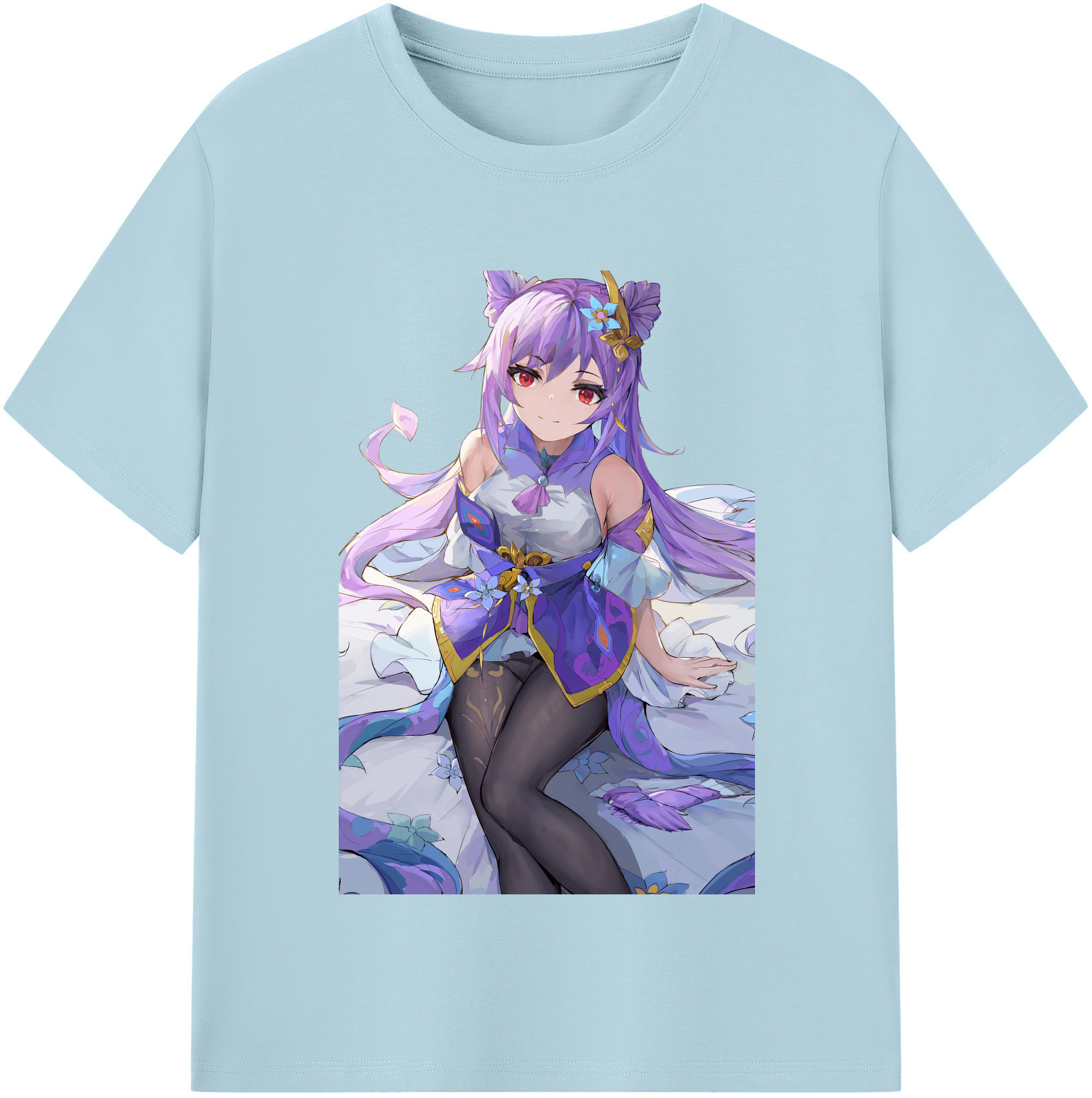 げんし神 刻晴 こくせい genshin Kokusei 綿100％半袖Tシャツ（フロントプリント）